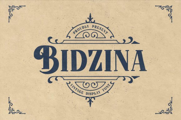 Bidzina: A Vintage Display Font for Crafters