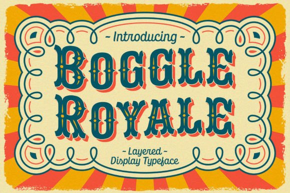 Boggle Royale: A Vintage-Inspired Display Font for Bold Web Design