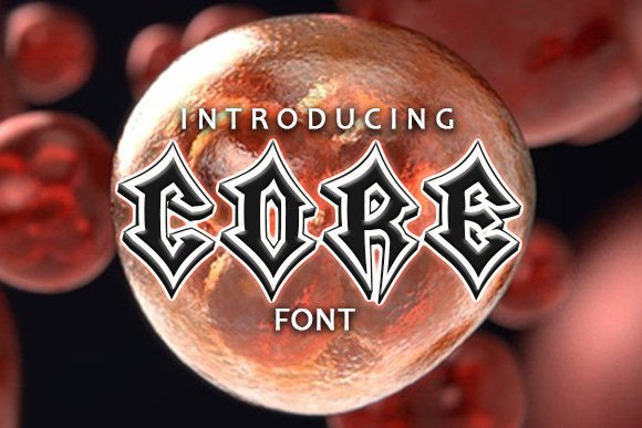 Core: A Sharp Gothic Display Font for Branding