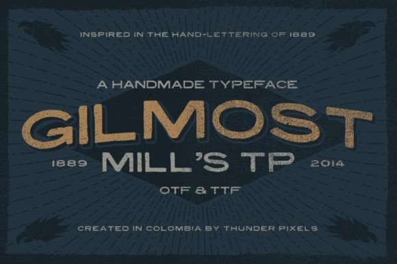 Gilmost Mill s: A Retro Display Font for Crafters