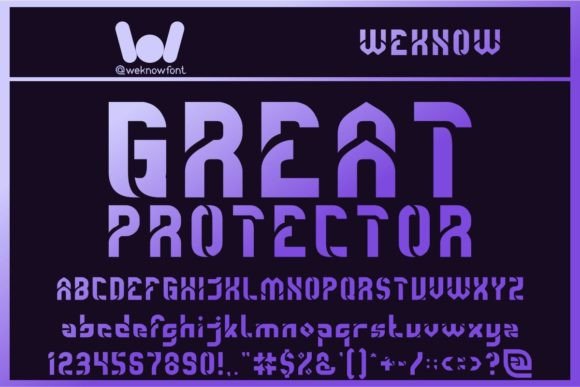 Great Protector: A Techno Display Font for Web Design