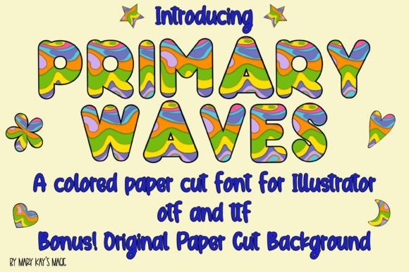 Primary Waves: A Vibrant Display Font for Editors