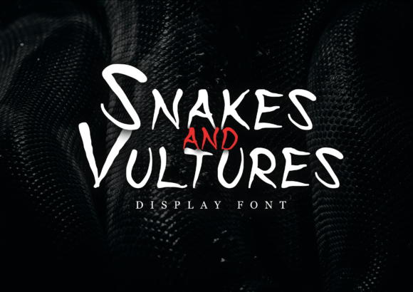 Snakes and Vultures: A Spooky Display Font for Campaigns
