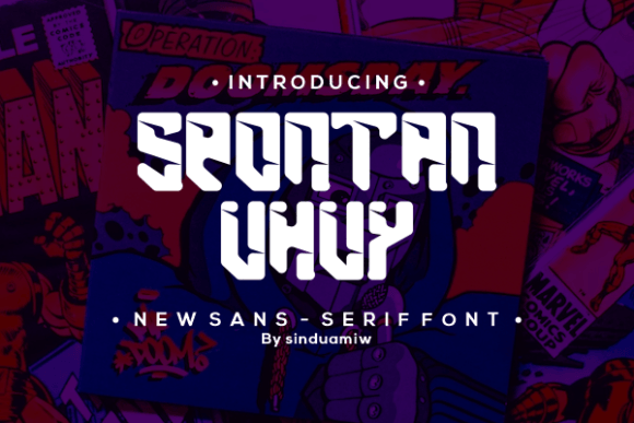Spontan Uhuy: A Bold Display Font for Small Business Branding